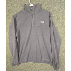 The North Face Mens Fleece 1/4 Zip Pullover Sweater Dark Gray Size Small